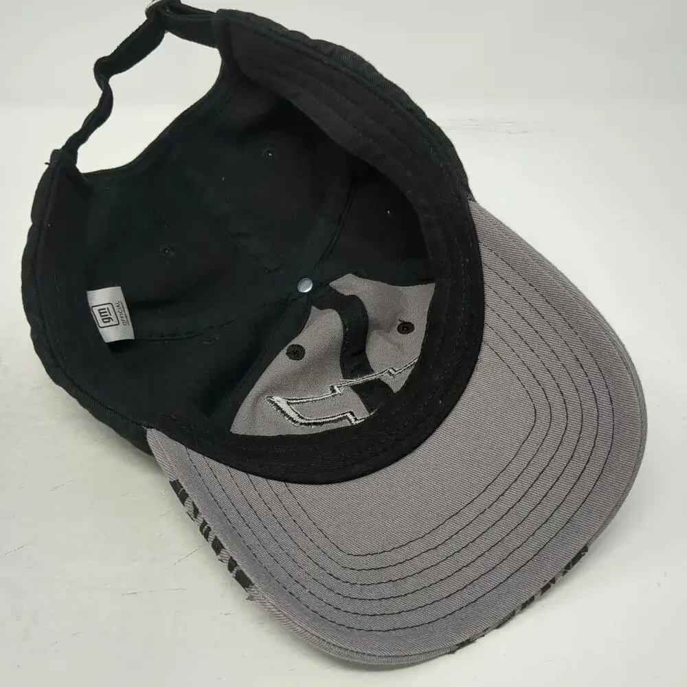 Chevrolet Baseball Cap Gray Black One Size Tire Tread Graphic Slideback GM Hat
